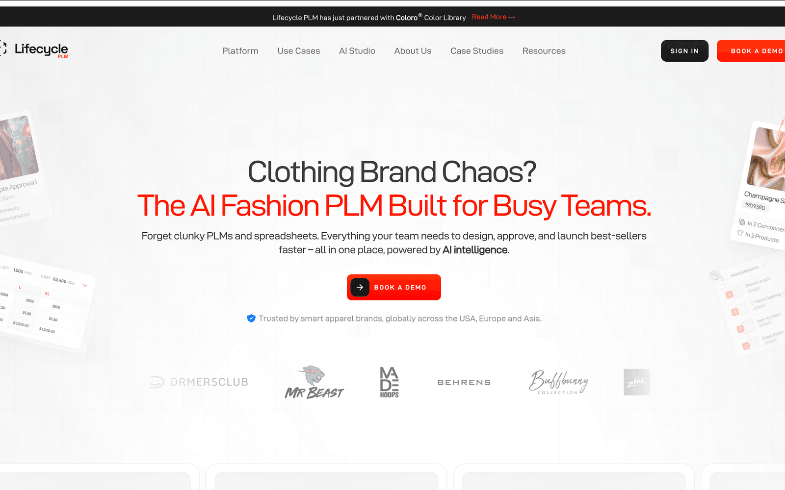 Lifecycle PLM — Lifecycle PLM · AI fashion platform